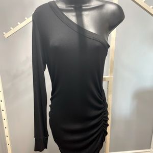 LA made NWT Women’s Large Black One Sleeve Dress